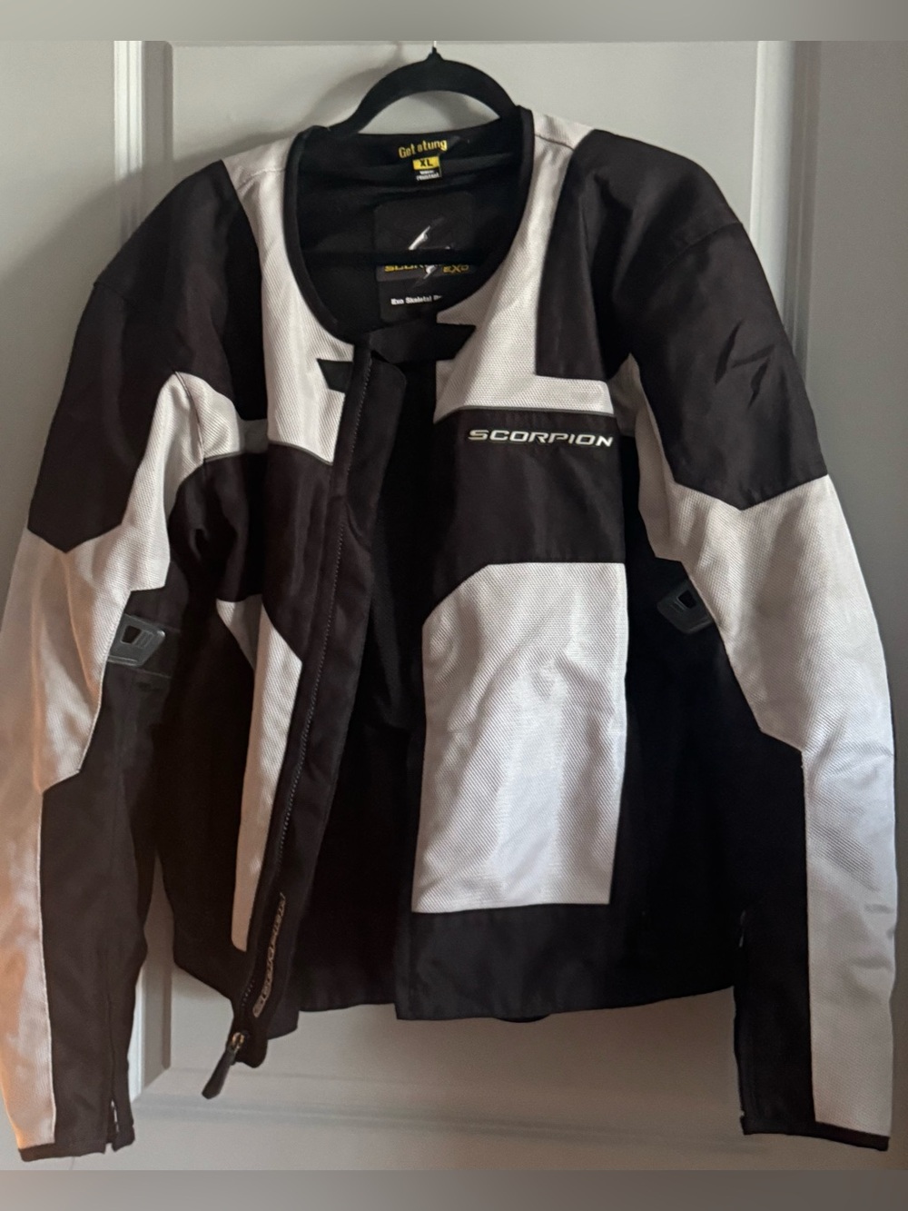 Men's Black & Gray Motorcycle Jacket